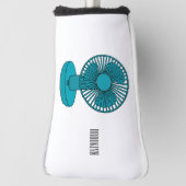 Afbeelding ventilatorcartoon golfheadcover (Draai 90)