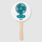 Afbeelding ventilatorcartoon handwaaier (Achterkant)