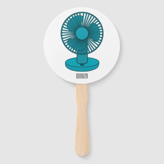 Afbeelding ventilatorcartoon handwaaier (Achterkant)