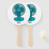Afbeelding ventilatorcartoon handwaaier (Voorkant en achterkant)