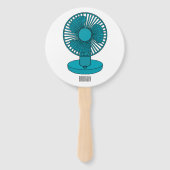 Afbeelding ventilatorcartoon handwaaier (Voorkant)