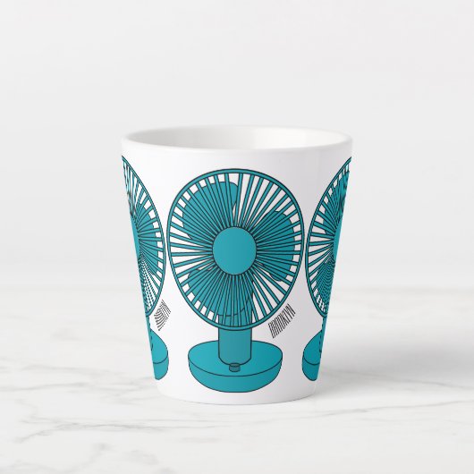 Afbeelding ventilatorcartoon latte mok (Voorkant)