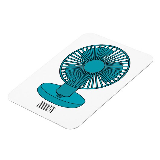 Afbeelding ventilatorcartoon magneet (Linkerzijde)