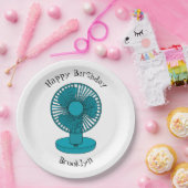 Afbeelding ventilatorcartoon papieren bordje (Feest)