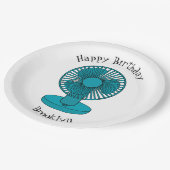 Afbeelding ventilatorcartoon papieren bordje (Gekanteld)