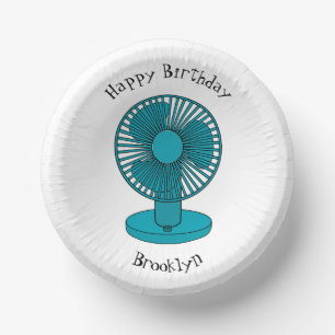 Afbeelding ventilatorcartoon papieren kommen