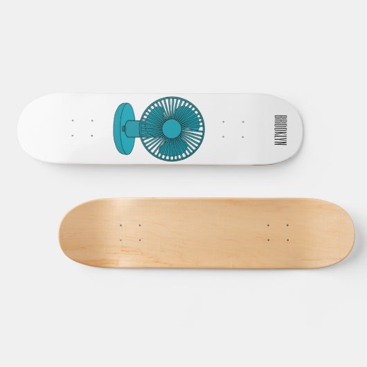 Afbeelding ventilatorcartoon persoonlijk skateboard (Horizontaal)