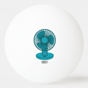 Afbeelding ventilatorcartoon pingpongbal