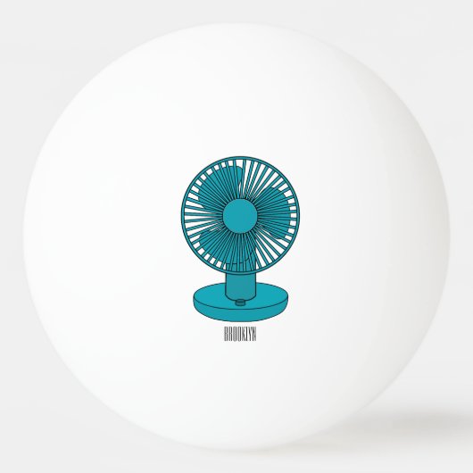 Afbeelding ventilatorcartoon pingpongbal (Voorkant)