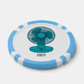 Afbeelding ventilatorcartoon poker chips (Enkel)