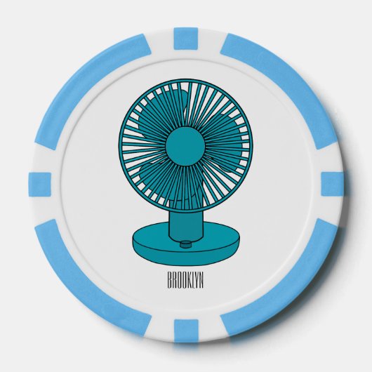 Afbeelding ventilatorcartoon poker chips (Voorkant)