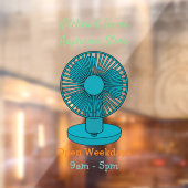 Afbeelding ventilatorcartoon raamsticker (Vel 2)