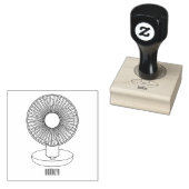 Afbeelding ventilatorcartoon rubberstempel (Gestempeld)