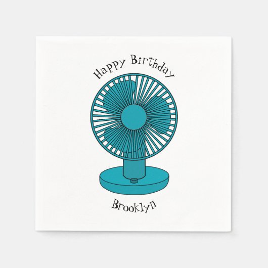 Afbeelding ventilatorcartoon servet (Voorkant)