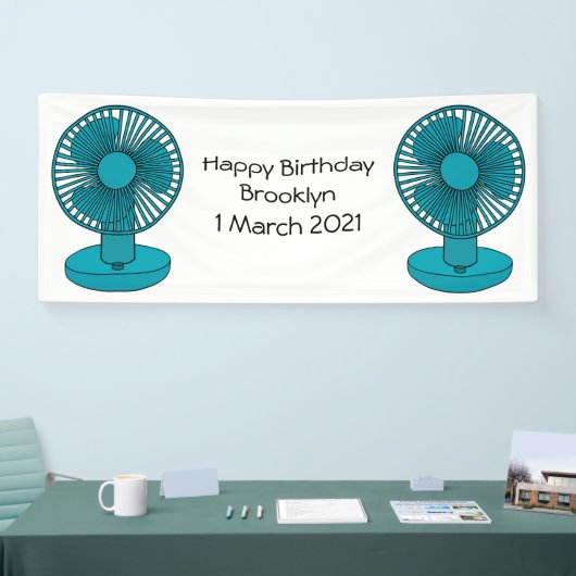 Afbeelding ventilatorcartoon spandoek (Beurs)