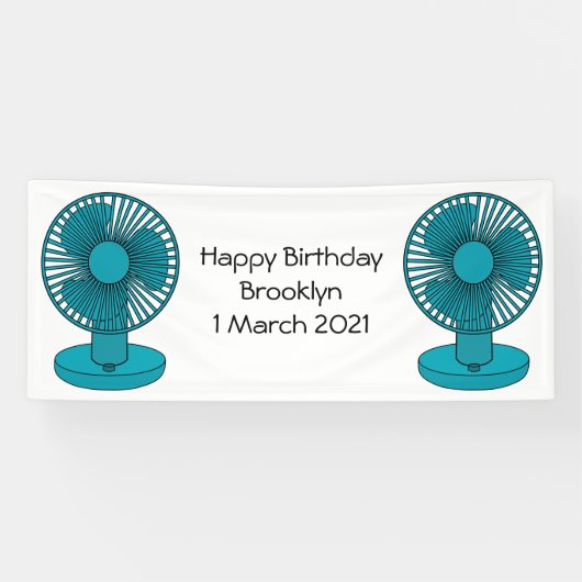 Afbeelding ventilatorcartoon spandoek (Horizontaal)