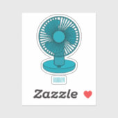 Afbeelding ventilatorcartoon sticker (Vel)