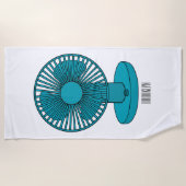Afbeelding ventilatorcartoon strandlaken (Voorkant)
