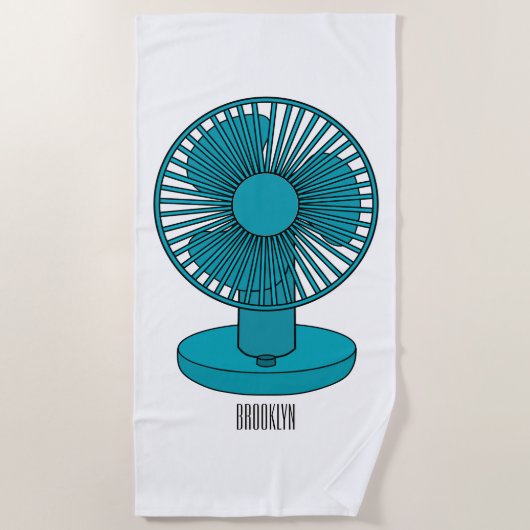 Afbeelding ventilatorcartoon strandlaken (Voorkant)
