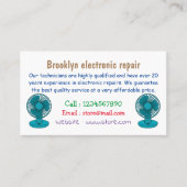 Afbeelding ventilatorcartoon visitekaartje (Voorkant)