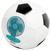Afbeelding ventilatorcartoon voetbal (Drie kwart)