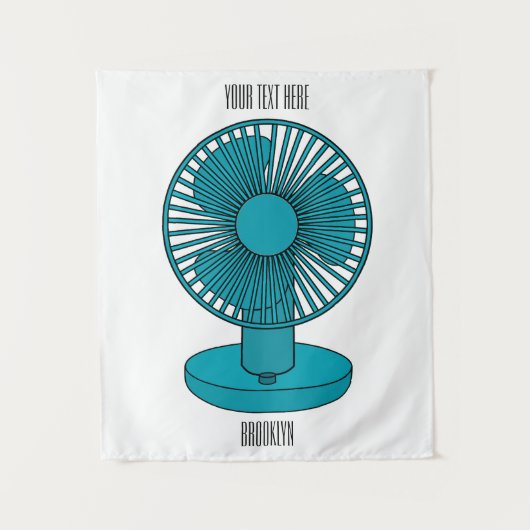 Afbeelding ventilatorcartoon wandkleed (Voorkant)