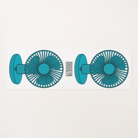 Afbeelding ventilatorcartoon yogamat (Achterkant (horizontaal))