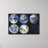 Afbeelding vergelijking van iconische Uitzichten v Canvas Afdruk (Voorkant)