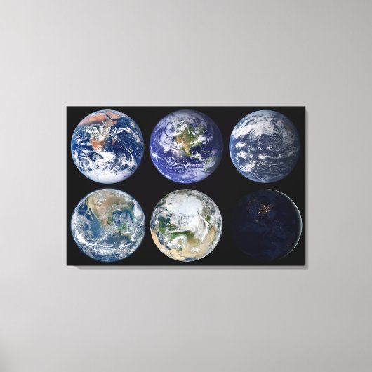 Afbeelding vergelijking van iconische Uitzichten v Canvas Afdruk (Voorkant)