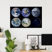 Afbeelding vergelijking van iconische Uitzichten v Poster (Thuiskantoor)