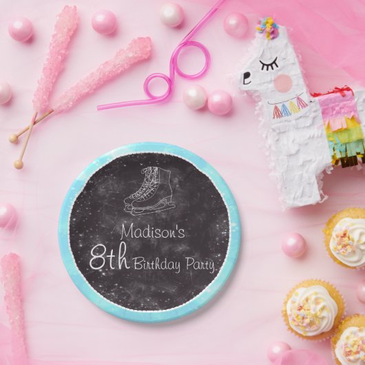 Afbeelding Verjaardag Borden van SkateParty Papieren Bordje (Feest)