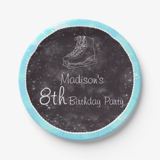 Afbeelding Verjaardag Borden van SkateParty Papieren Bordje (Voorkant)