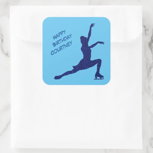 Afbeelding Verlichtingsblauwe vlek Vierkante Sticker (Tas)