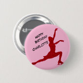 Afbeelding Verlichtingsdag roze / rood papier Ronde Button 5,7 Cm (Voorkant /achterkant)