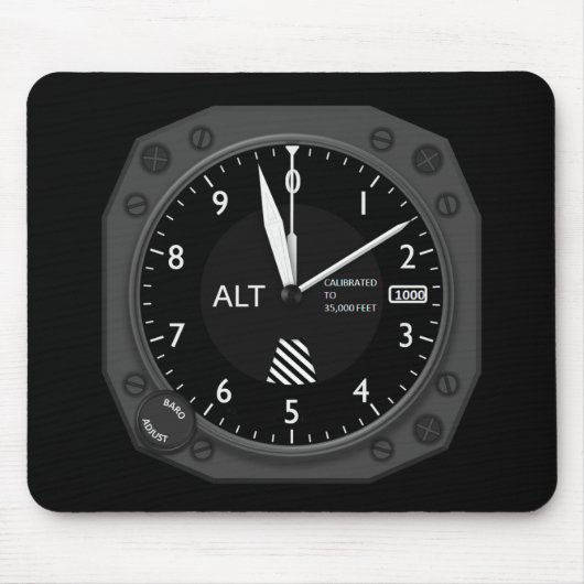 Afbeelding vliegtuig hoogtemeter muismat (Voorkant)