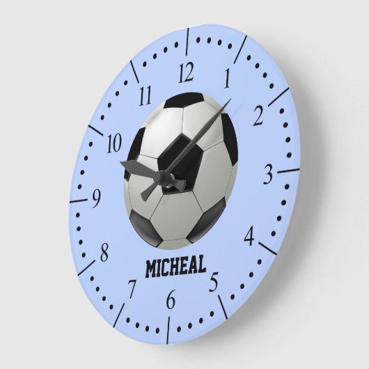 Afbeelding voetbal op maat grote klok (Hoek)