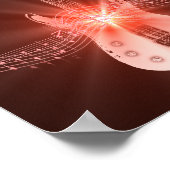 Afbeelding voor gitaar en muzieknoten poster (Hoek)