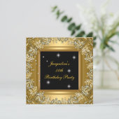 Afbeelding voor goudfeest Elegant Gold Black Gold  Kaart (Staand voorkant)