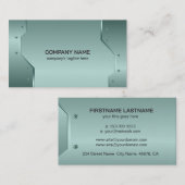 Afbeelding voor groene tint metallische textuur visitekaartje (Voorkant / Achterkant)