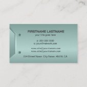 Afbeelding voor groene tint metallische textuur visitekaartje (Achterkant)