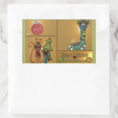 Afbeelding voor kerstmis met keukens rechthoekige sticker (Tas)