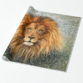 Afbeelding voor Lion Fotograaf Verf Kunst Cadeaupapier (Uitgerold)