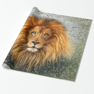 Afbeelding voor Lion Fotograaf Verf Kunst Cadeaupapier