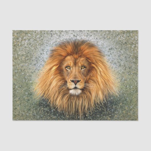 Afbeelding voor Lion Fotograaf Verf Kunst Tissuepapier (Voorkant)