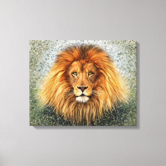 Afbeelding voor lionfotografie verf kunst canvas afdruk (Voorkant)