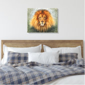 Afbeelding voor lionfotografie verf kunst canvas afdruk (Insitu (Slaapkamer))