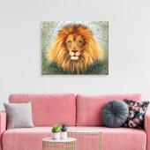 Afbeelding voor lionfotografie verf kunst canvas afdruk (Insitu (Woonkamer))