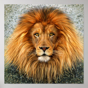 Afbeelding voor lionfotografie verf kunst poster