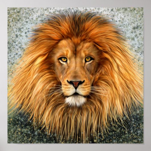 Afbeelding voor lionfotografie verf kunst poster (Voorkant)