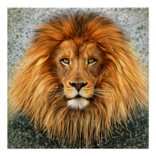 Afbeelding voor lionfotografie verf kunst poster